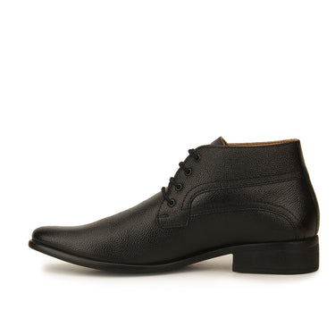 RED CHIEF Black Leather Formal Shoes for Men RCN2381 001