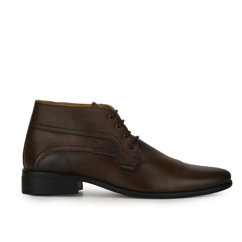 RED CHIEF Brown Leather Formal Shoes for Men RC2381FS 003
