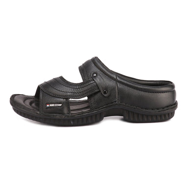 Red Chief Black Slipper for Men RC248N 001