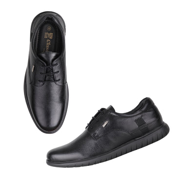 RED CHIEF Black Leather Casual Shoes for Men RC25021 001