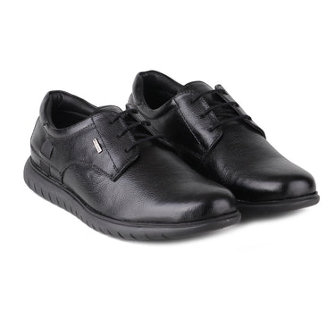 RED CHIEF Black Leather Casual Shoes for Men RC25021 001