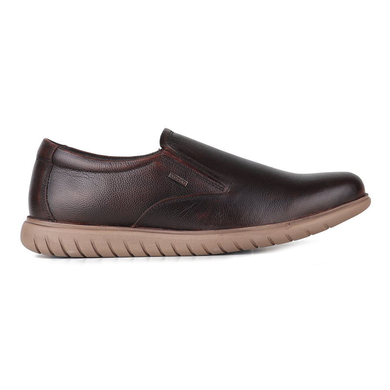 RED CHIEF Brown Leather Casual Shoes for Men RC25025 003