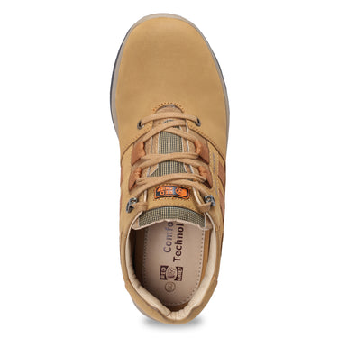 Red Chief Men's RC3424 022 Genuine Leather Lace-Up Casual Shoes | Low-Ankle Comfort Fit with Rust Color