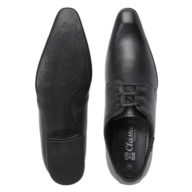 RED CHIEF Black Leather Formal Shoes for Men RC3532 001
