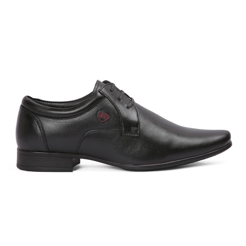 RED CHIEF Black Leather Formal Shoes for Men RC3537 001
