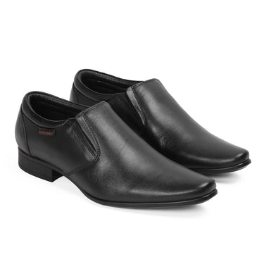 Red Chief Leather Low Ankle Slip On Black Formal Shoes For Men |RC3538 001