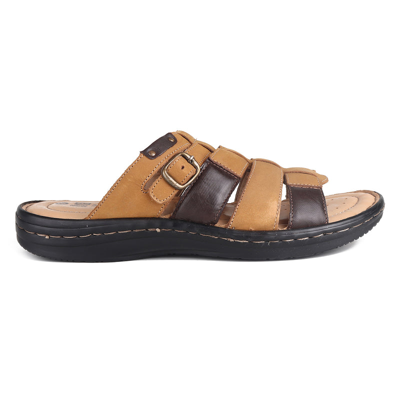 RED CHIEF Rust Leather Slipper for Men RC3679 022