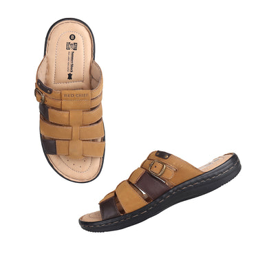 RED CHIEF Rust Leather Slipper for Men RC3679 022