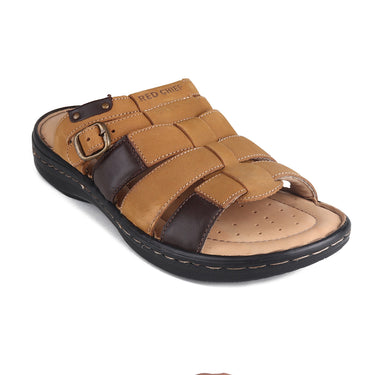 RED CHIEF Rust Leather Slipper for Men RC3679 022