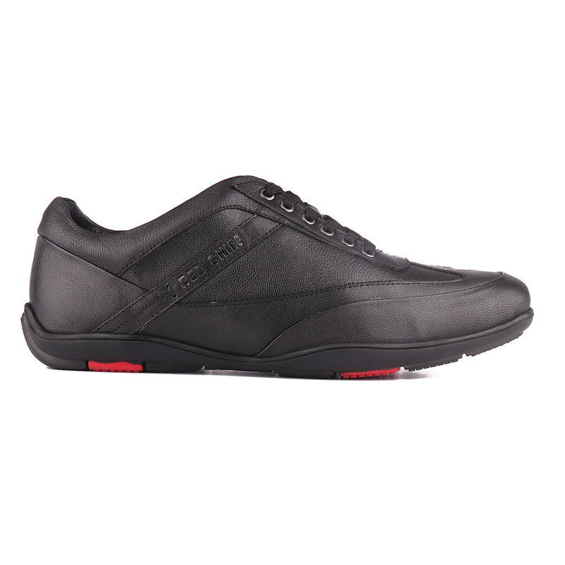 RED CHIEF Black Leather Casual Shoes for Men RC3754 001