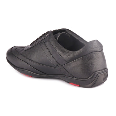 RED CHIEF Black Leather Casual Shoes for Men RC3754 001