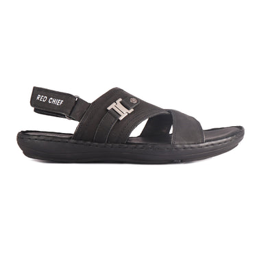 Red Chief Black Sandal for Men RC3790 001