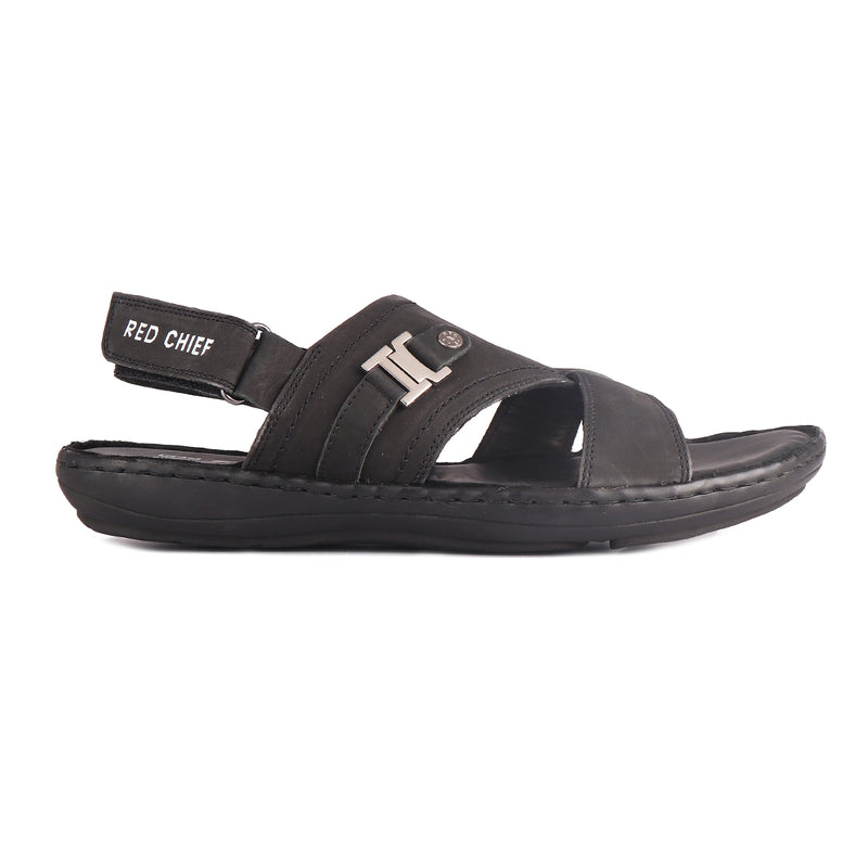 Red Chief Black Sandal for Men RC3790 001