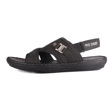 Red Chief Black Sandal for Men RC3790 001