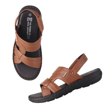 RED CHIEF Tan Leather Sandal for Men RC3908 006