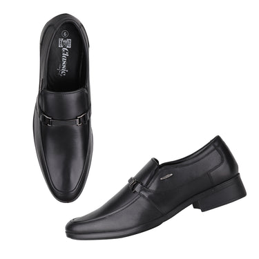 REDCHIEF Black Leather Formal Slip On for Men RC3947 001
