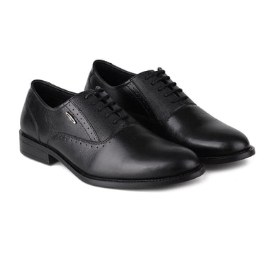 RED CHIEF Black Leather Formal Shoes for Men RC3968 001
