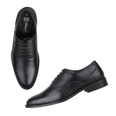 RED CHIEF Black Leather Formal Shoes for Men RC3970 001