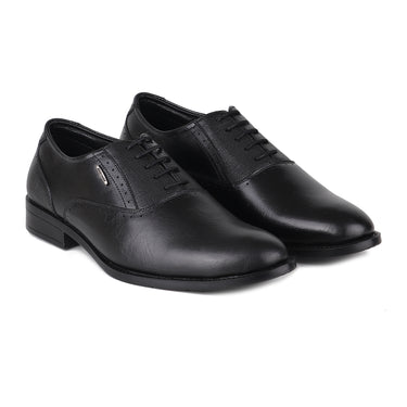 RED CHIEF Black Leather Formal Shoes for Men RC3970 001