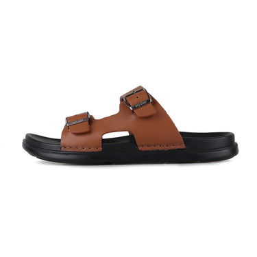 RED CHIEF Tan Leather Slipper for Men RC3982 006