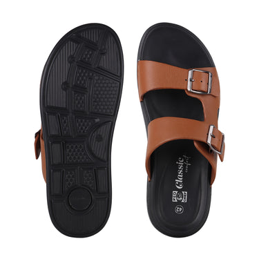 RED CHIEF Tan Leather Slipper for Men RC3982 006