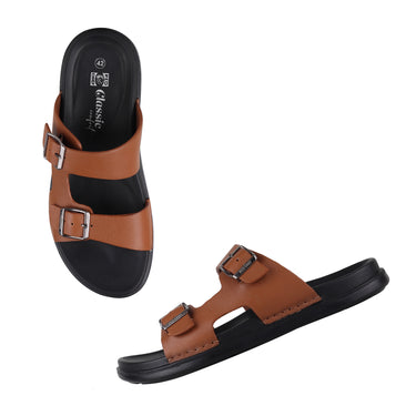 RED CHIEF Tan Leather Slipper for Men RC3982 006