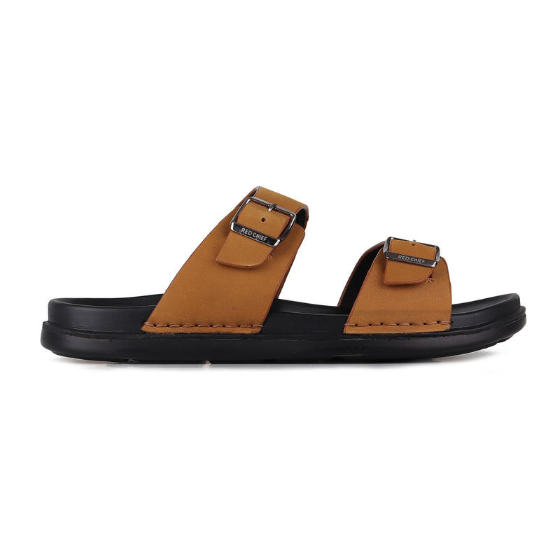 RED CHIEF Rust Leather Slipper for Men RC3983 022