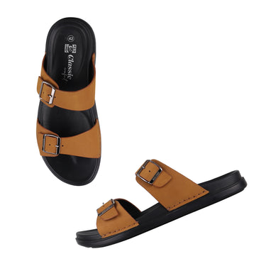 RED CHIEF Rust Leather Slipper for Men RC3983 022