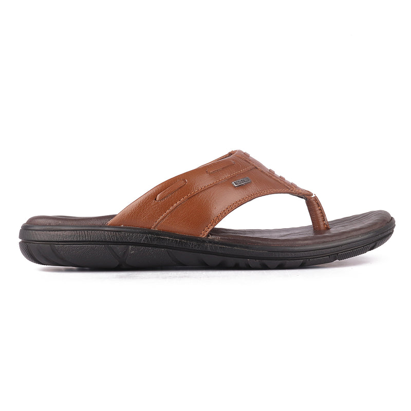 RED CHIEF Tan Leather Slipper for Men RC4034 006