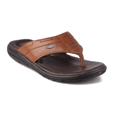 RED CHIEF Tan Leather Slipper for Men RC4034 006