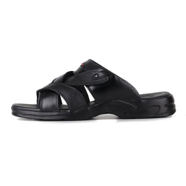 Red Chief Black Slipper for Men RC593 001