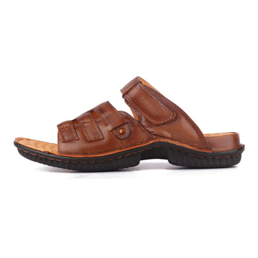 RED CHIEF Tan Leather Slipper for Men RC7023 006