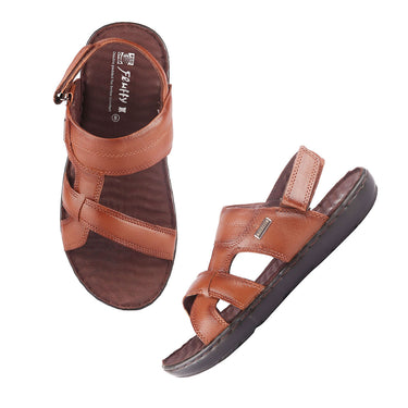 RED CHIEF Tan Leather Sandal for Men RC7070 006
