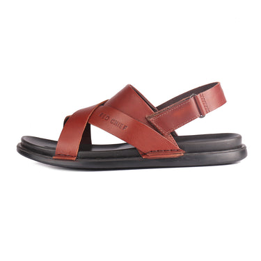 RED CHIEF Tan Leather Sandal for Men RC7103 006