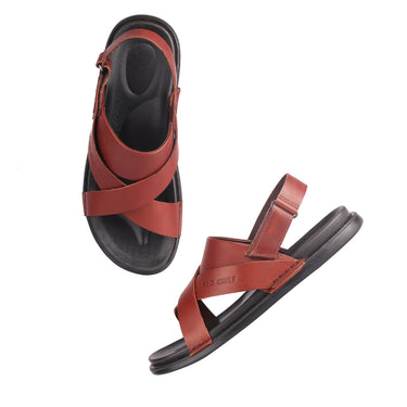 RED CHIEF Tan Leather Sandal for Men RC7103 006