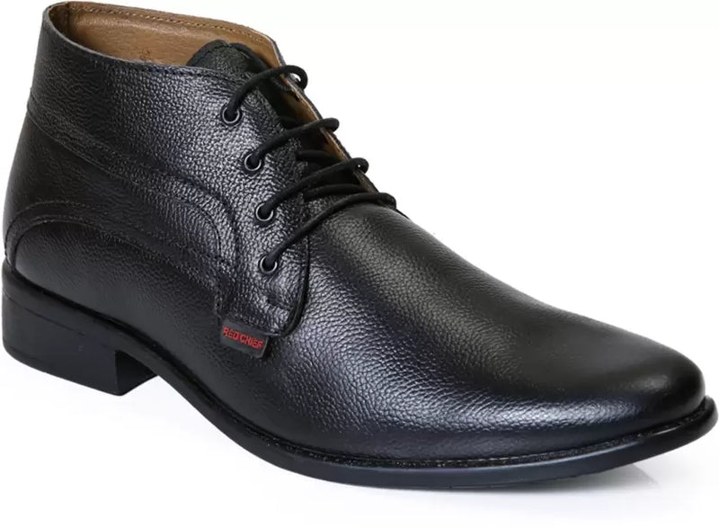 RED CHIEF Black Leather Formal Shoes for Men RCA2381 001