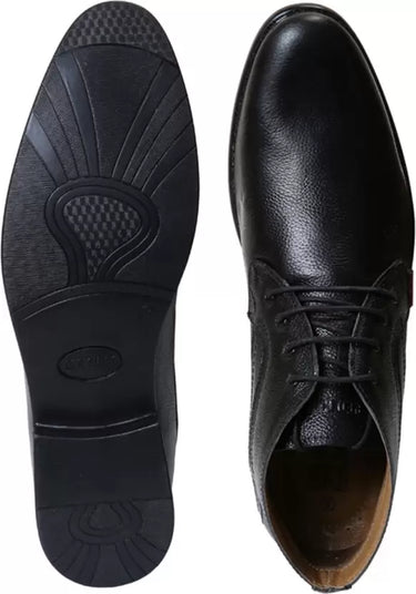 RED CHIEF Black Leather Formal Shoes for Men RCA2381 001