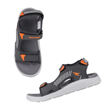 Red Chief Black-Grey Sandal for Men SM801 C1336