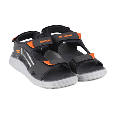 Red Chief Black-Grey Sandal for Men SM801 C1336