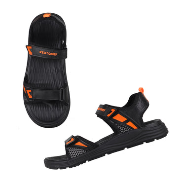 Red Chief Black Sandal for Men SM802 001