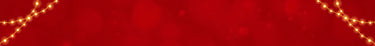 Decorative string lights on a red background.