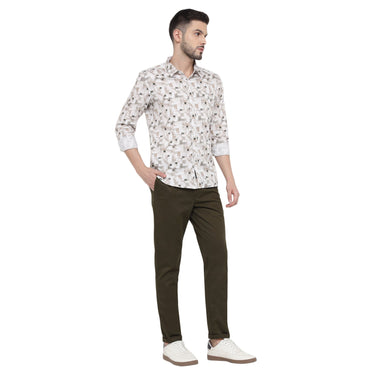 Red Chief Olive Trouser for Men T8560161 124