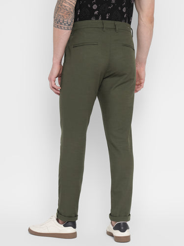 RED CHIEF Olive Cotton Trouser for Men T8560175 124